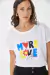 Remera Manga Corta Estampada con Piedras More Love (2528-1802)