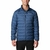 JAQUETA COLUMBIA DELTA RIDGE DOWN MASCULINO AZUL, 1875902-479, TREINO, ATIVIDADE FISICA, ESPORTES, LAZER, CAMINHADA, CORRIDA, TRILHA, TRAIL, PROTEÇÃO, OMNI HEAT, ISOLAMENTO TÉRMICO, RESISTENTE A ÁGUA, 