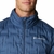 JAQUETA COLUMBIA DELTA RIDGE DOWN MASCULINO AZUL, 1875902-479, TREINO, ATIVIDADE FISICA, ESPORTES, LAZER, CAMINHADA, CORRIDA, TRILHA, TRAIL, PROTEÇÃO, OMNI HEAT, ISOLAMENTO TÉRMICO, RESISTENTE A ÁGUA, 