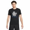 CAMISETA NIKE MANGA CURTA RUN ENERGY RIS MASCULINO PRETO