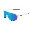 ÓCULOS 100% S2 MATTE WHITE HIPER BLUE MULTILAYER MIRROR LENS