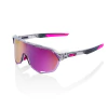 ÓCULOS 100% S2 POLISHED TRANSLUCENT GREY PURPLE MULTILAYER MIRROR LENS