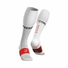 MEIA FULL SOCKS V3 RUN-COMPRESSPORT UNISSEX BRANCO