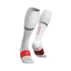MEIA FULL SOCKS V3 RUN-COMPRESSPORT UNISSEX BRANCO