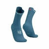 MEIA DE COMPRESSÃO COMPRESSPORT PARA CORRIDA V4 (CANO MÉDIO) UNISSEX AZUL C