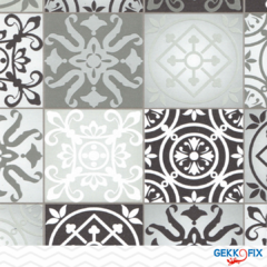 Azulejo Preto e Branco - 15m x 45cm - Adesivo Vinílico Gekkofix - comprar online