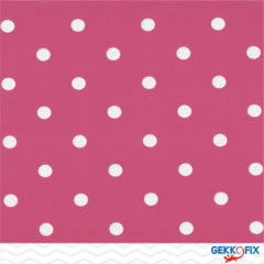 Poá Rosa e Branco - 15m x 45cm - Adesivo Vinílico Gekkofix - comprar online