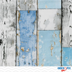 Scrapwood Azul - 2m x 45cm (Caixa com 6 rolos) - Adesivo Vinílico Gekkofix - comprar online