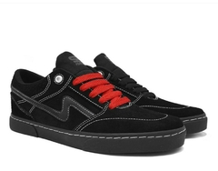 Zapatillas Spiral POW II SKATEB MEN negras costuras blancas cordones extra - comprar online