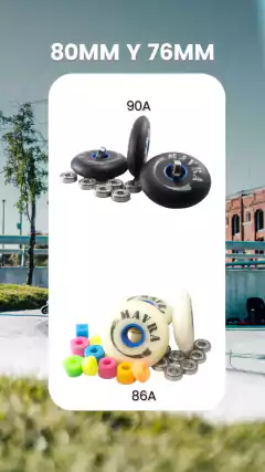 Ruedas Mavra patines rollers 80 mmm 86A juego por 8