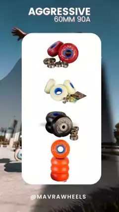 Ruedas Mavra patines agressive 60 mm 90 A juego por 8