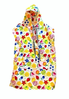 Poncho surf frutas talle M