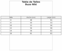 Buzo Niki Gris Melage Talle 16 - comprar online