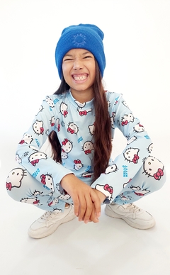 CropTop Termico talle 4 kitty celeste