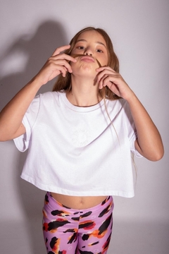 Crop top blanco con bordado - SIN CAMBIO - talle 6