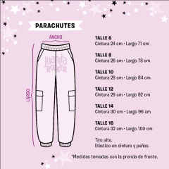 Pantalón PARACHUTE Turquesa Talle 6 - Juanita Rocker