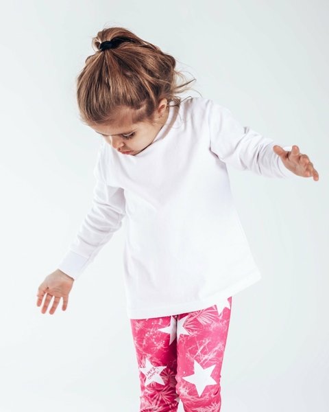 Remera manga larga Blanca algodon y lycra - comprar online