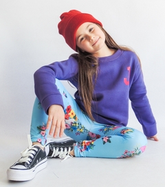 Legging TERMICA FLORAL CELESTE Talle 4 - comprar online