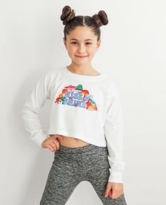 Remera Crop Manga Larga FUNGI - SIN CAMBIO -Talle 6 - tienda online