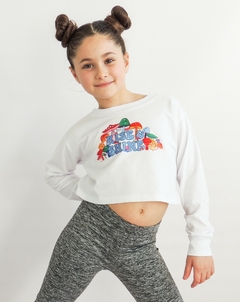 Remera Crop Manga Larga FUNGI - SIN CAMBIO -Talle 6 - Juanita Rocker