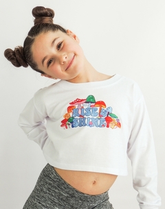 Remera Crop Manga Larga FUNGI - SIN CAMBIO -Talle 6