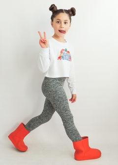 Legging TERMICA GRIS JASPEADA Talle 4 - tienda online