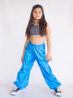 Pantalón PARACHUTE Turquesa Talle 6 - comprar online