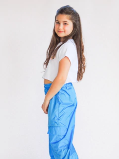 Pantalón PARACHUTE Turquesa Talle 6 en internet