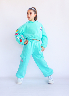 Pant Cargo frisa Aqua talle 16 - Juanita Rocker