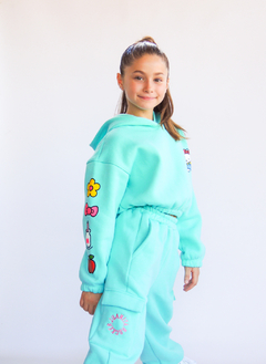 Pant Cargo frisa Aqua talle 8 SIN CAMBIO en internet