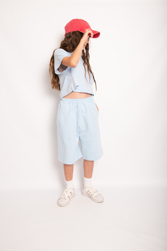 Bermuda baggy celeste talle 10 - SIN CAMBIO - comprar online