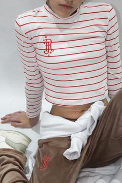 Crop Rayas Rojas talle 6 - comprar online