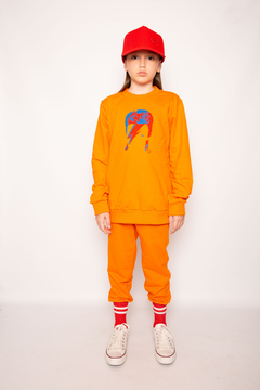 Jogger Rustico Naranja con Puño talle 4