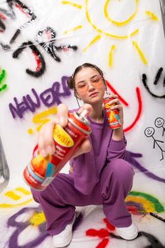 Buzo baby Over violeta Waffle talle 8 - Juanita Rocker