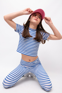 Crop lycra factor UV Rayas talle 8