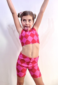 Conjunto top y bikers Rombo candy talle 14