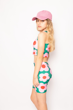 Conjunto top y biker ágatha verde talle 16 en internet