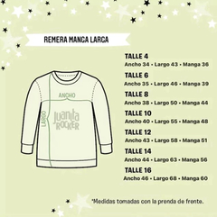 Remera Manga Larga BÁSICA Azul Talle 12 - tienda online