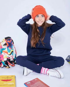 Buzo BASICO Frisa Azul Talle 10