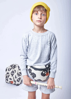Remera Manga Larga BASICA Gris Talle 12