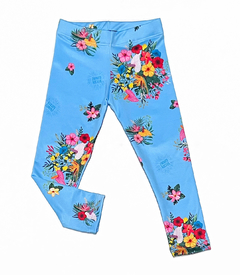 Legging TERMICA FLORAL CELESTE Talle 4 - tienda online