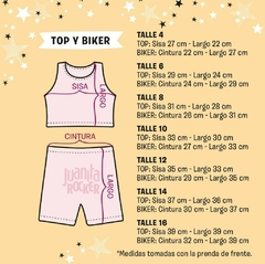 Top Monograma Celeste - SIN CAMBIO - Talle 6 - Juanita Rocker