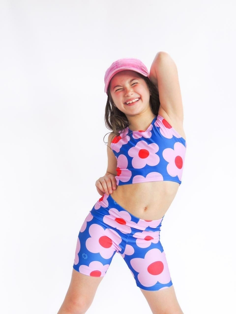 Conjunto Top y bikers Ágatha azul