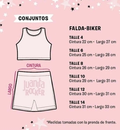 Conjunto falda bik y top printy - Juanita Rocker