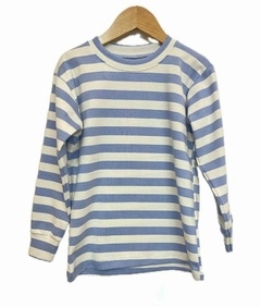 Camiseta rayas blanca y celeste Talle 16 - Juanita Rocker