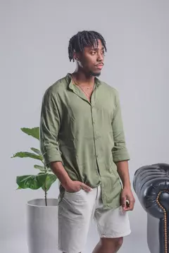 Camisa manga larga mao lino