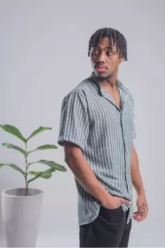 Camisa Lino Mao rayada