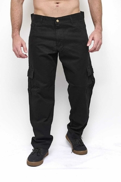 Mom Cargo gabardina negro