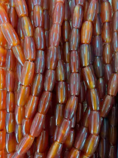 AVB10 - Ágata Vermelha Arroz Liso 10x19mm - comprar online