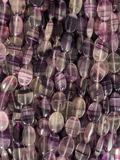 Fio de Pedras Fluorita Oval Lisa 13X18mm - CRYSTAL RIO